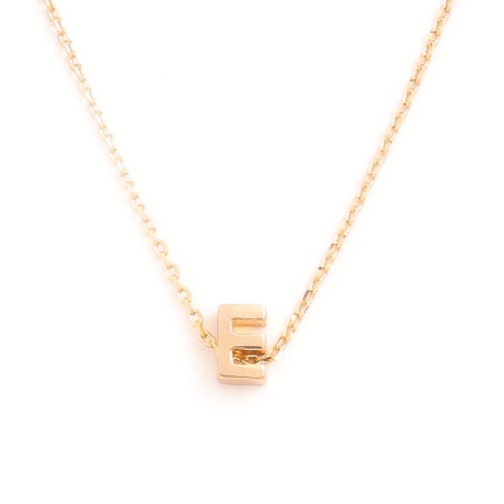 Mini Initial Necklace, E